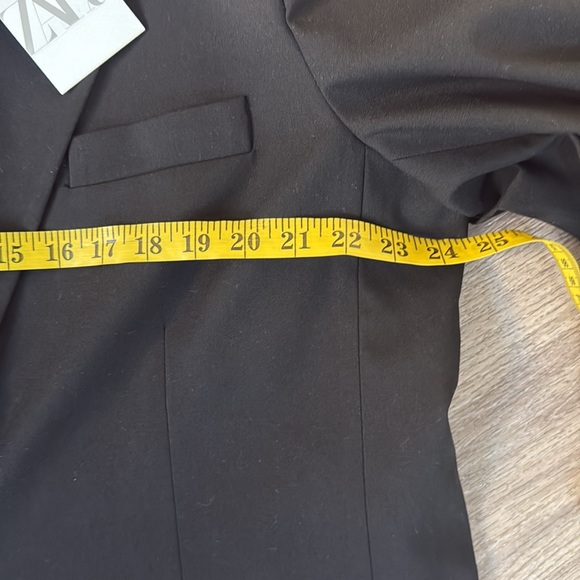 Zara Women’s Black Business casual Blazer Office Jacket XXL V neck Classic - Picture 8 of 10
